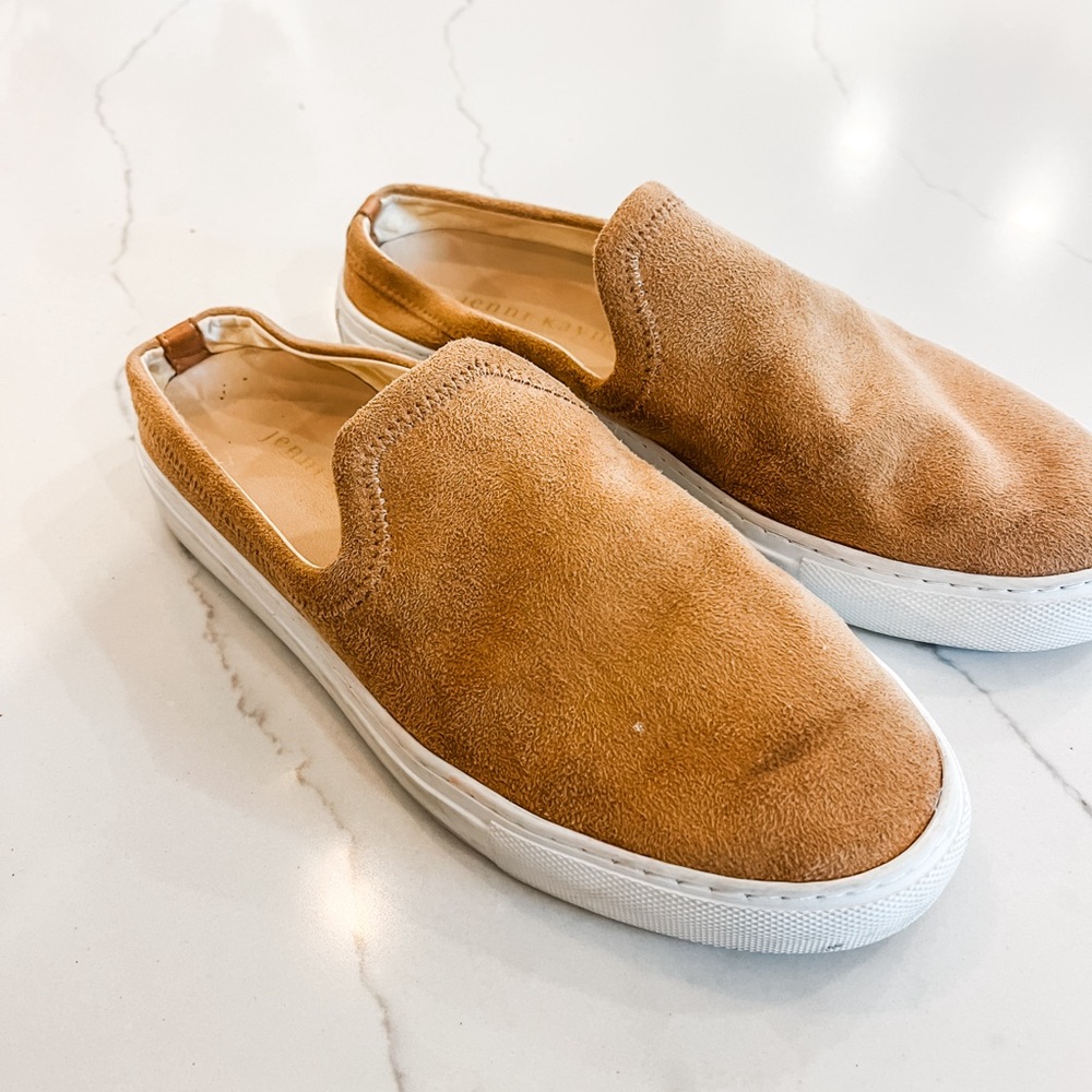 JENNI KAYNE
Suede Slider Sneaker, honey, size 37